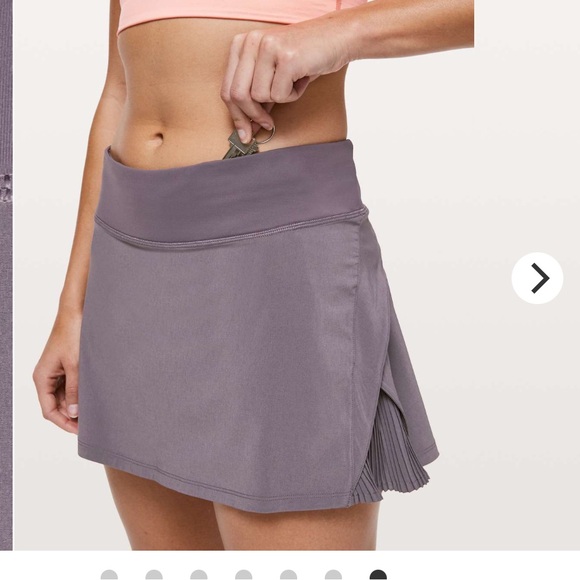 NWOT- Lululemon- Play Off The Pleats- Graphite Purple (Like Nightfall)- Sz 8 - Picture 9 of 15